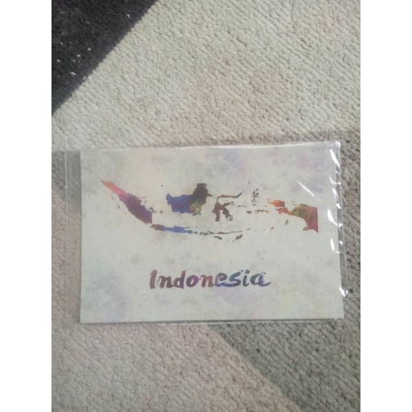 

postcard motif peta indonesia isi 2 buah