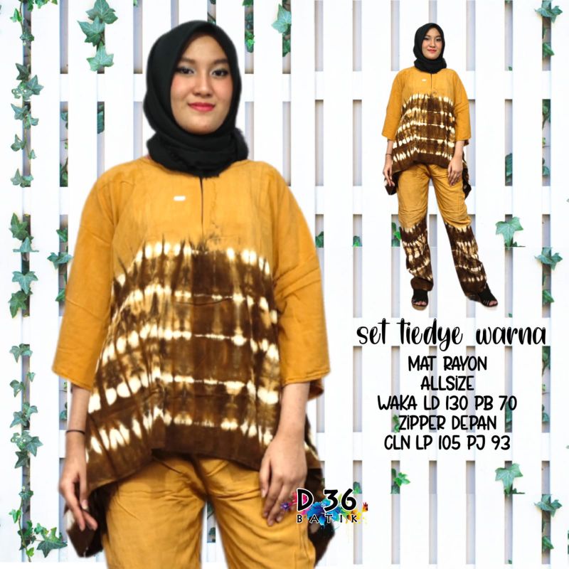 Tiedye Set - Rayon Premium - Busui - One Set - Baju Kantor - Ori by Naura