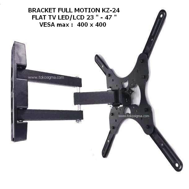 WALL BRACKET FULL MOTION KZ-24 for FLAT TV 23 - 47 in