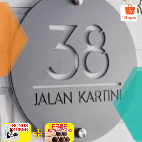 

sign akrilik 25 tanda board alamat nomor rumah premium akrilik Keren
