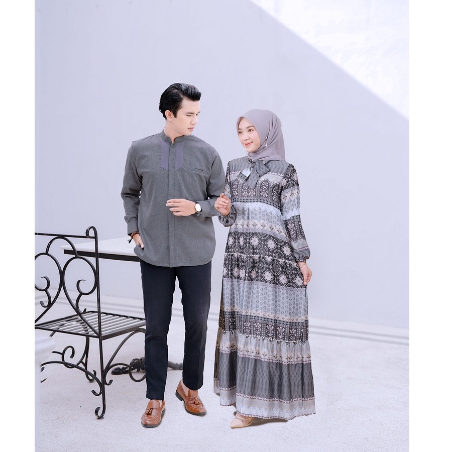 READYSTOCK SIAP KIRIM Couple ELONA GREY Lashira dress payet dan lashira koko | storesell_os | by bbc