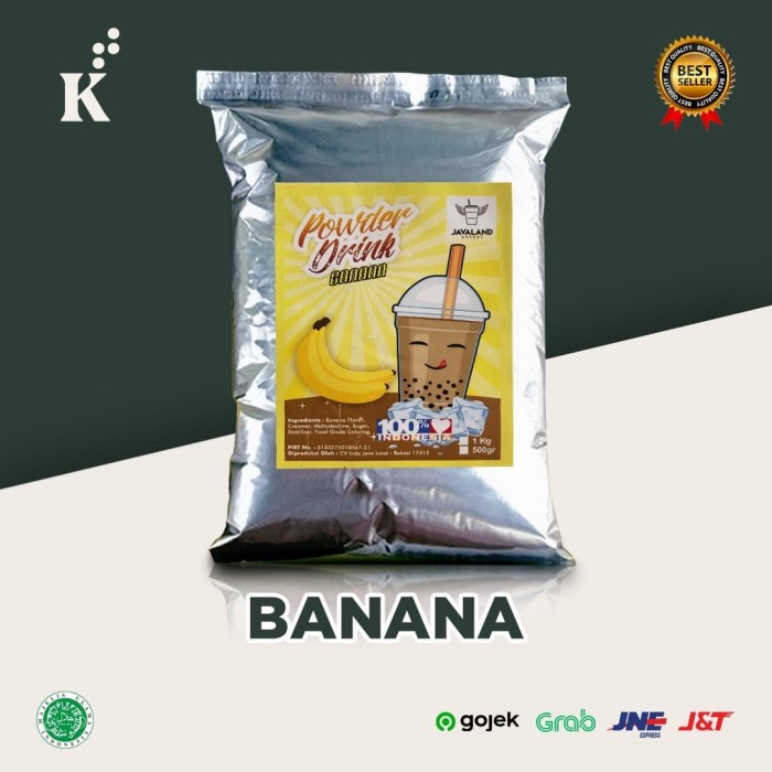 

DISKON - (BISA COD) Bubuk Minuman Bubble Powder Drink rasa Banana ORIGINAL Javaland 1kg