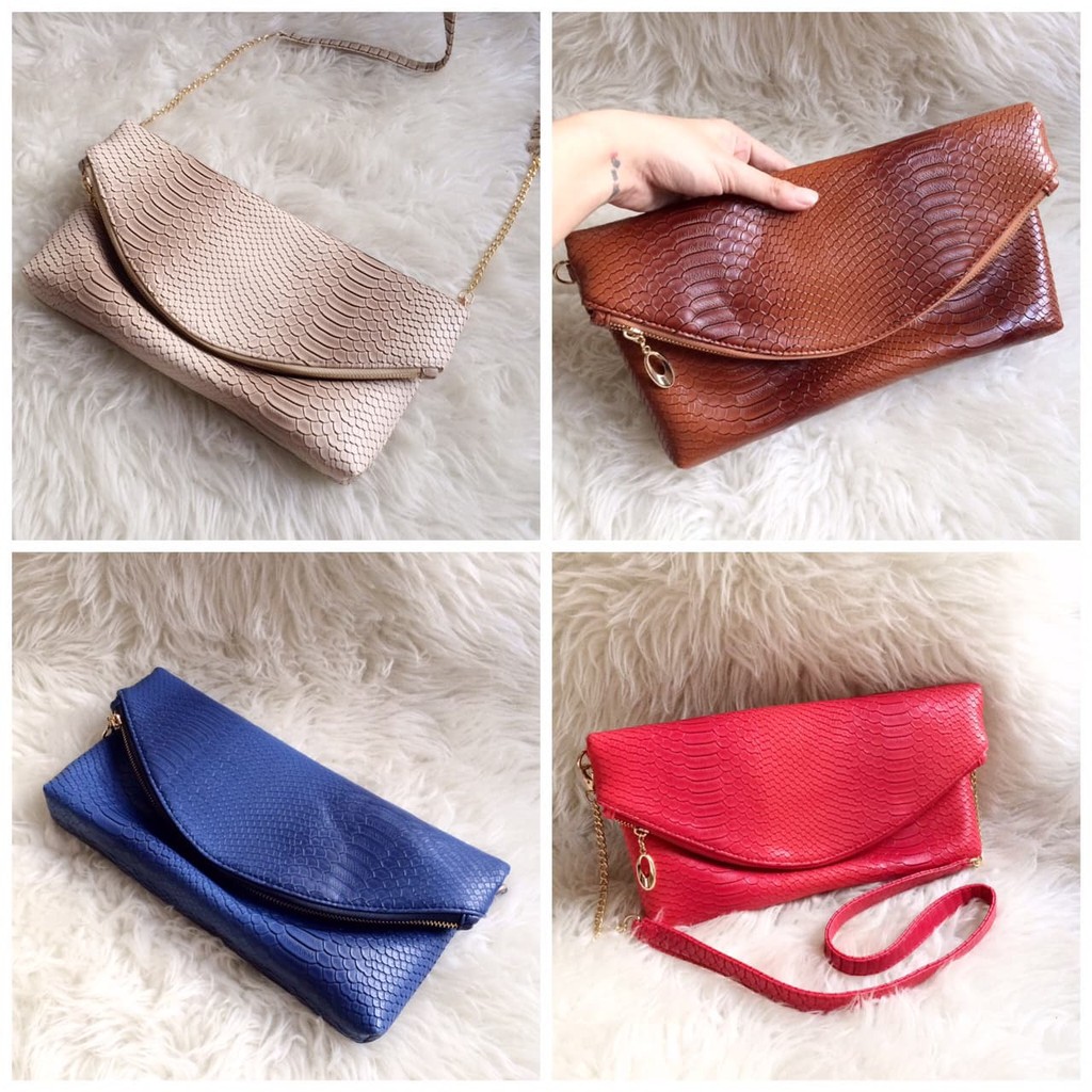 Clutch Wanita Envelope Croco Sling