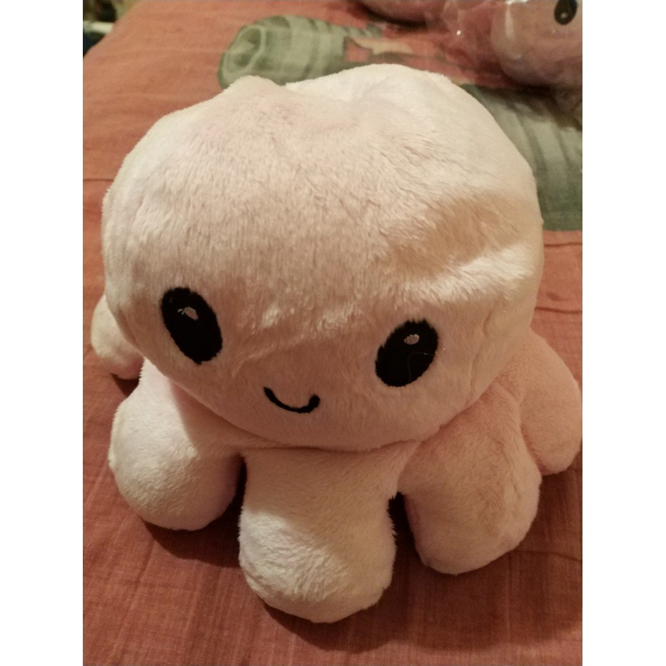 Reversible octopus / Boneka Gurita bolak balik / moody octopus pink