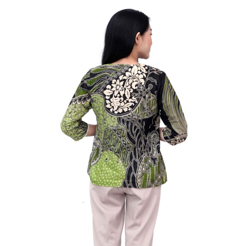 Batik Wanita Atasan Blouse Batik Dua Putri 2 Warna Pilihan