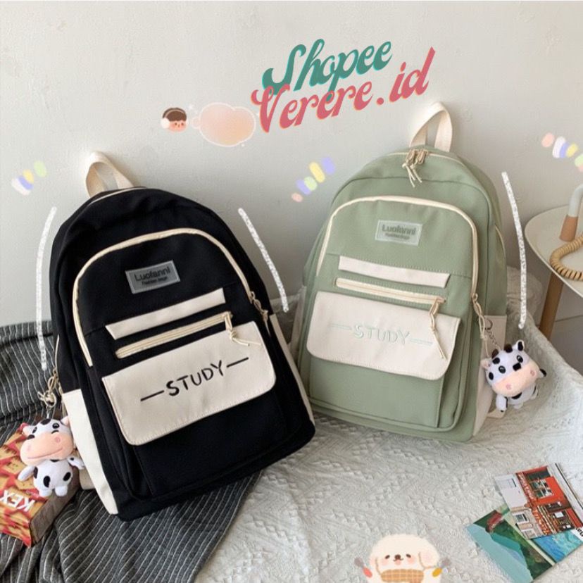 Joshee Tas Ransel  Wanita Backpack Pria Tas Sekolah Anak Nylon 0298