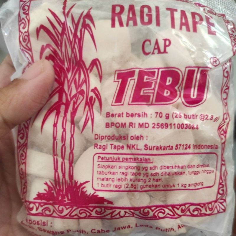 

Ragi Tape Cap Tebu - 70 gram