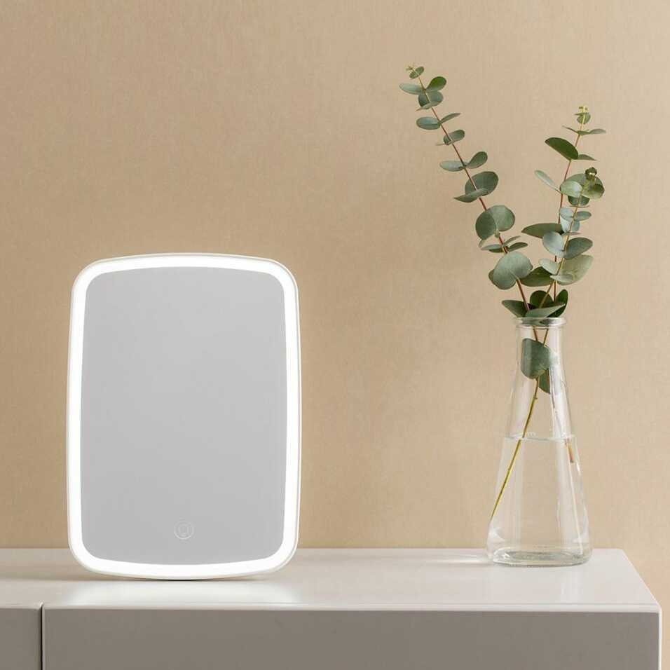 Paling Dicari ! Xiaomi Mijia Jordan&amp;Judy Cermin Makeup Mirror LED Light Recharge NV026