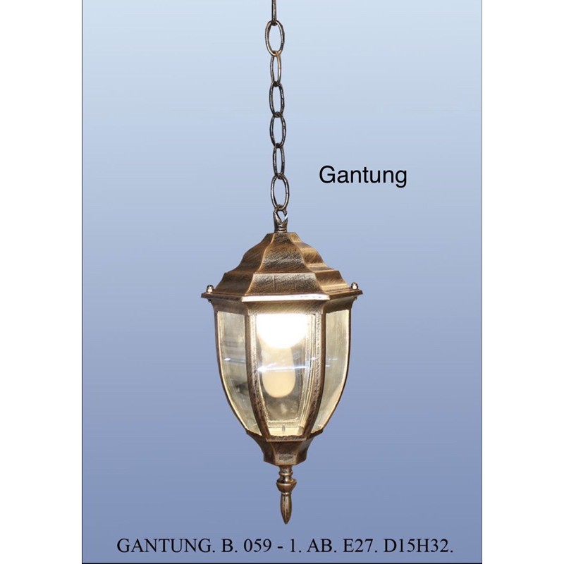 Lampu Dinding/Lampu Outdoor/Lampu Tempel /Lampu Taman/Lampu Tidur / Lampu Pilar/Lampu Antik 059S AB-BK