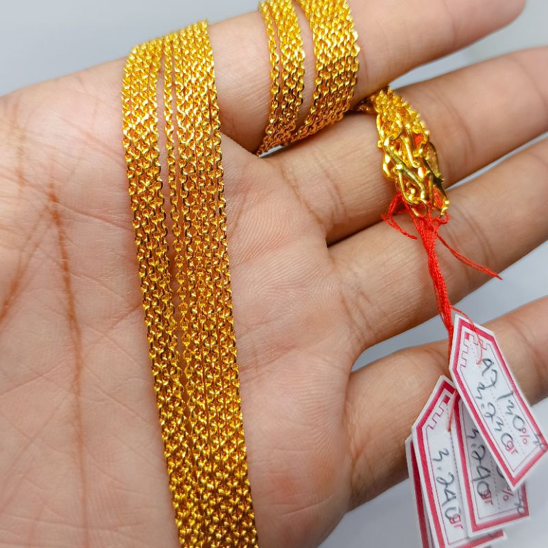 KALUNG SIEM FANCY PADAT EMAS ASLI300%/6K