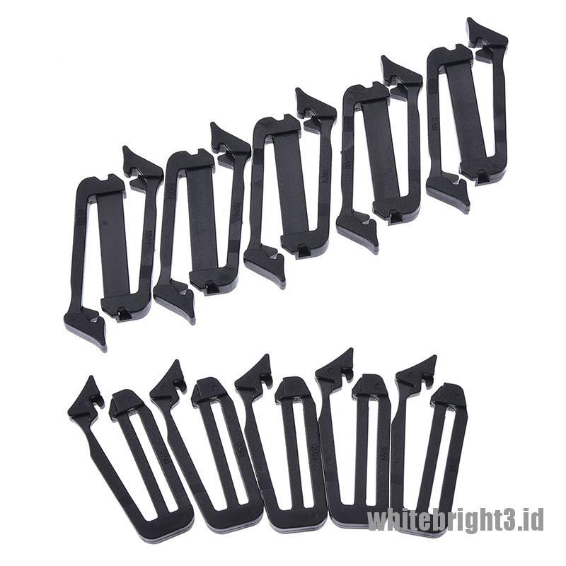 5 Pcs Klip Gesper Tali Sabuk Dapat Disesuaikan Warna Putih Untuk Ransel