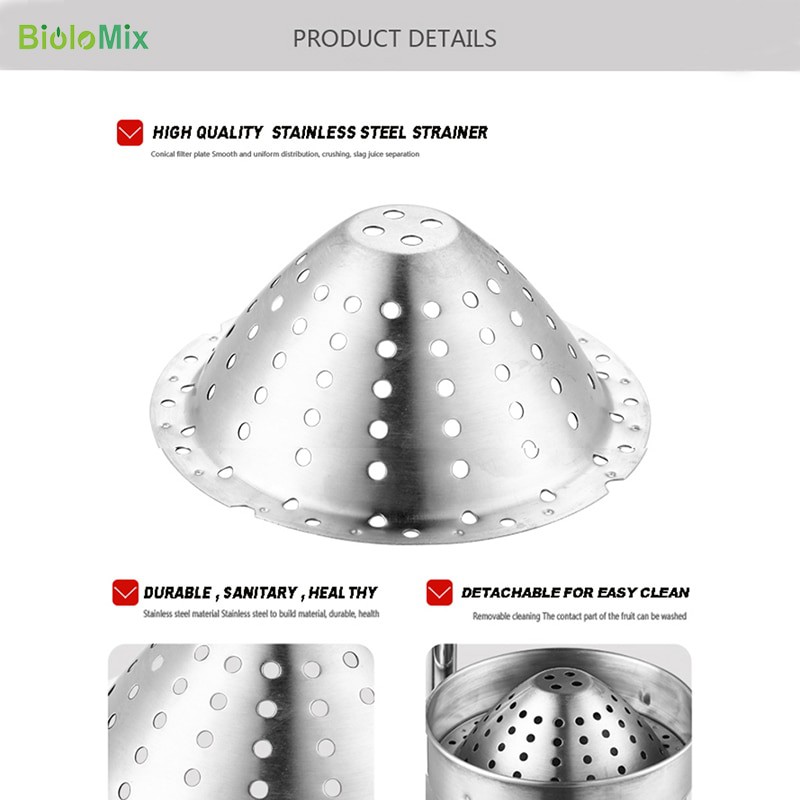 Alat Peras Jus Untuk Buah Juice Squeezer Stainless Steel - Vortex ZZJ3Silver