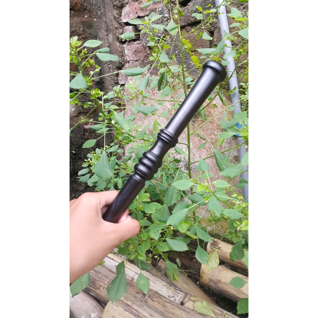 Tongkat Komando Kayu Galih Kelor Hitam Original / Tongkat komando galih kelor