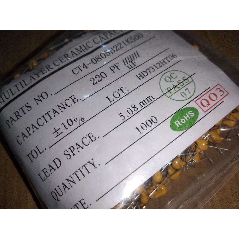 Jual MLCC 221 MULTILAYER CERAMIC CAPACITOR | Shopee Indonesia