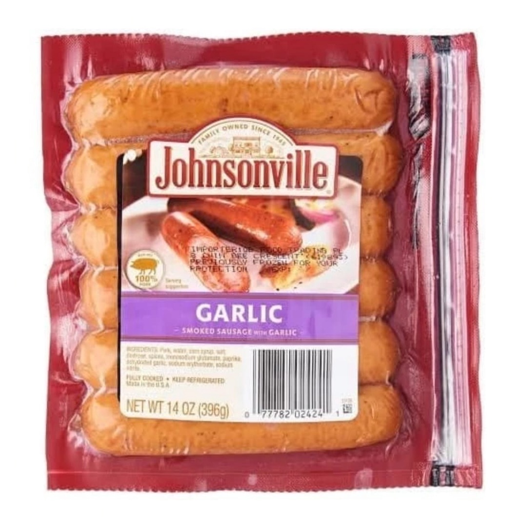 

Johnsonville Garlic Brat Sausages / Sosis Premium / Premium Sausage