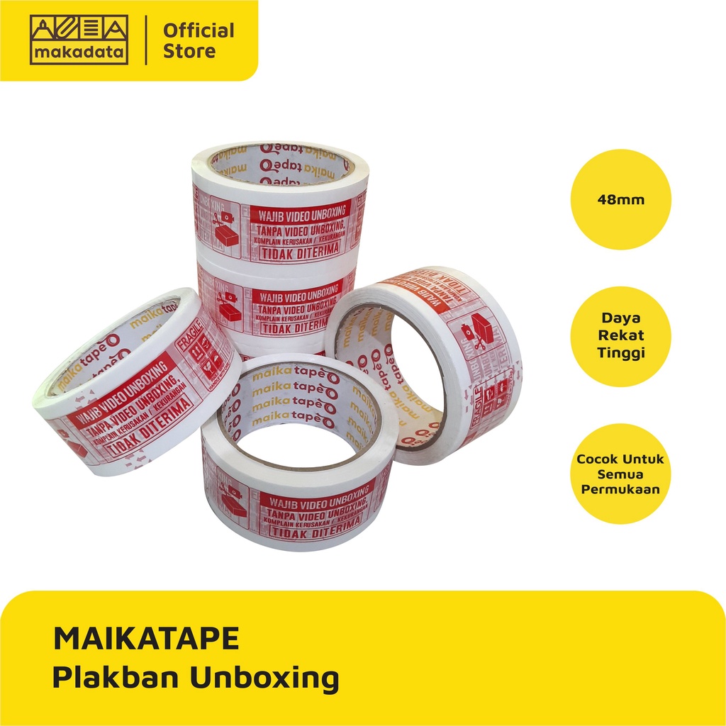 

OPP TAPE / PLAKBAN / LAKBAN UNBOXING PUTIH MAIKATAPE 48MM MURAH