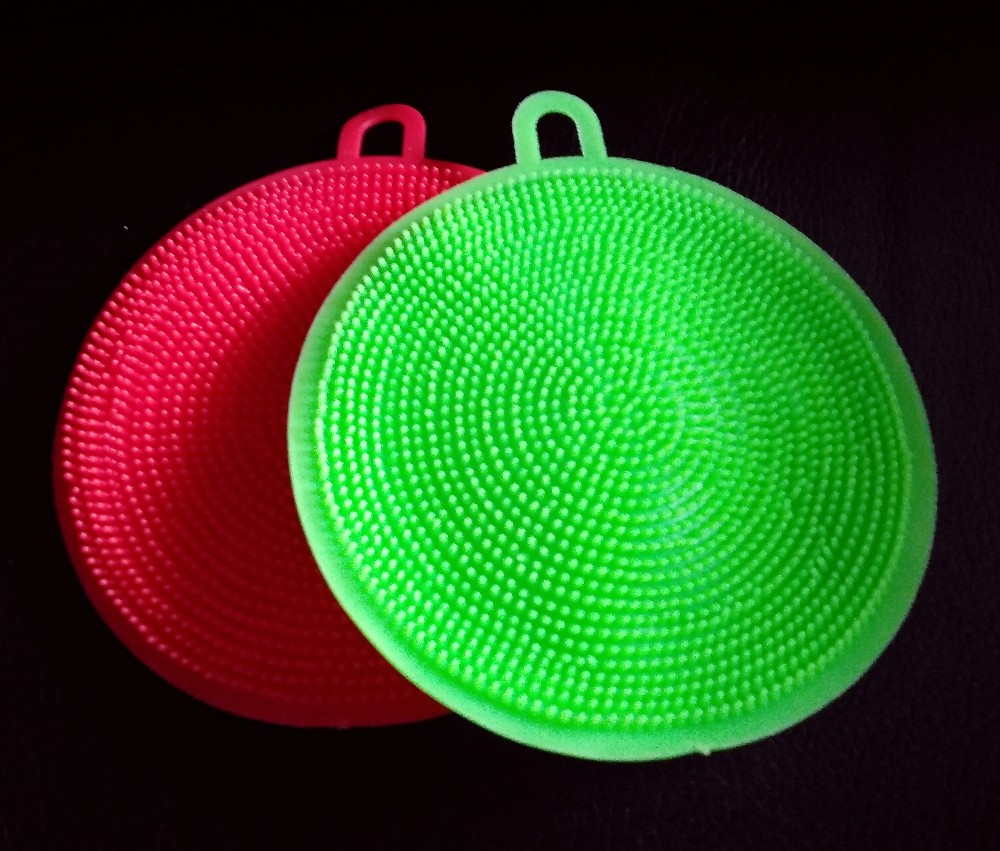Spons Cuci Piring Anti Bakteri Silicone Silikon Karet