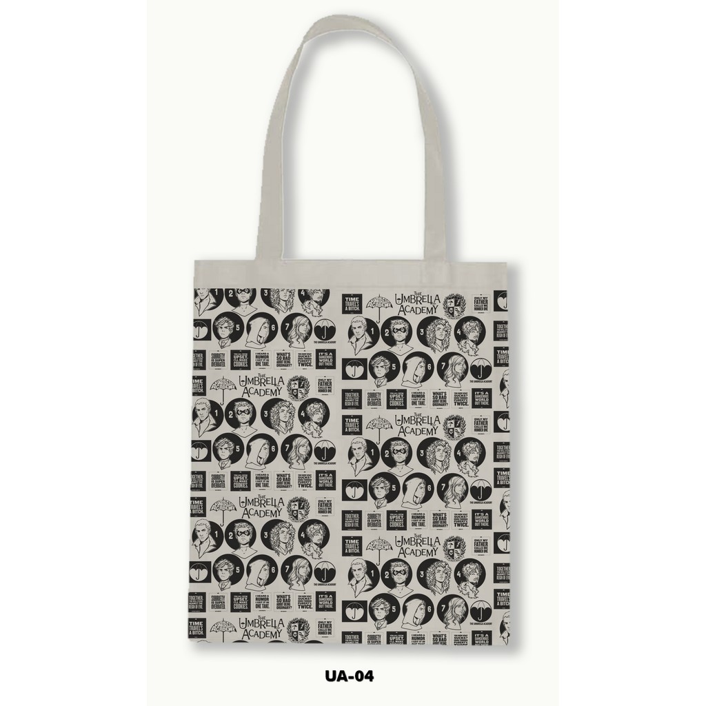 TOTE BAG BLACU MOTIF - UMBRELLA ACADEMY