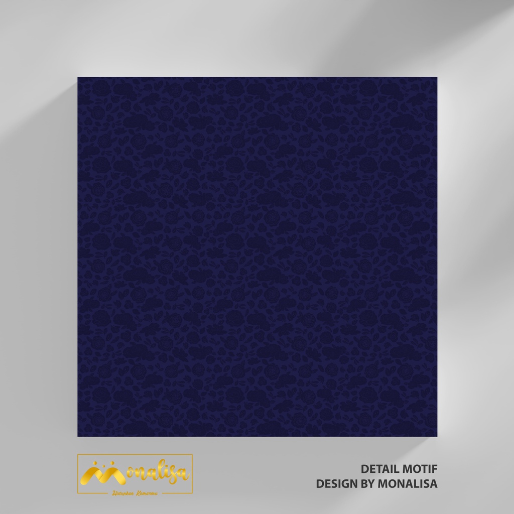 Monalisa Emboss BedCover SET Sprei Uk 100/120 - Biru Tua