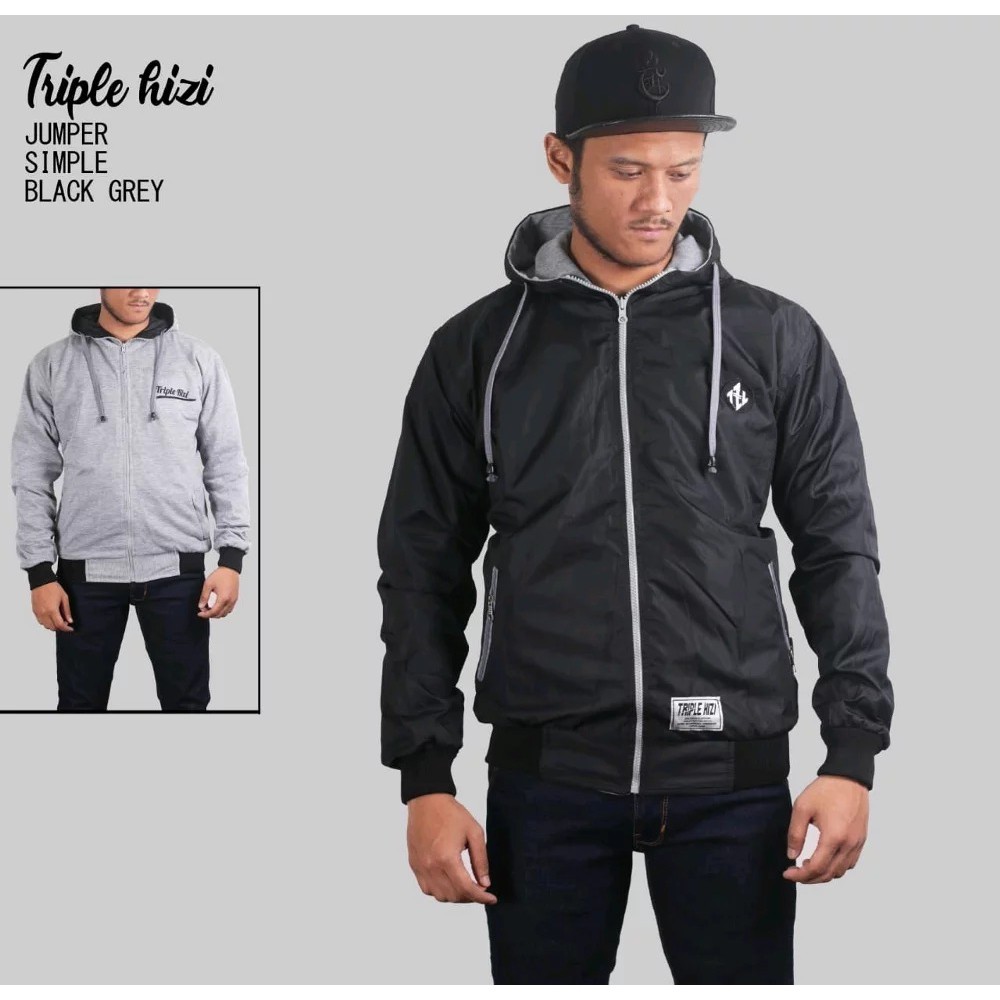 Jaket Bolak Balik Distro Triple Hizi