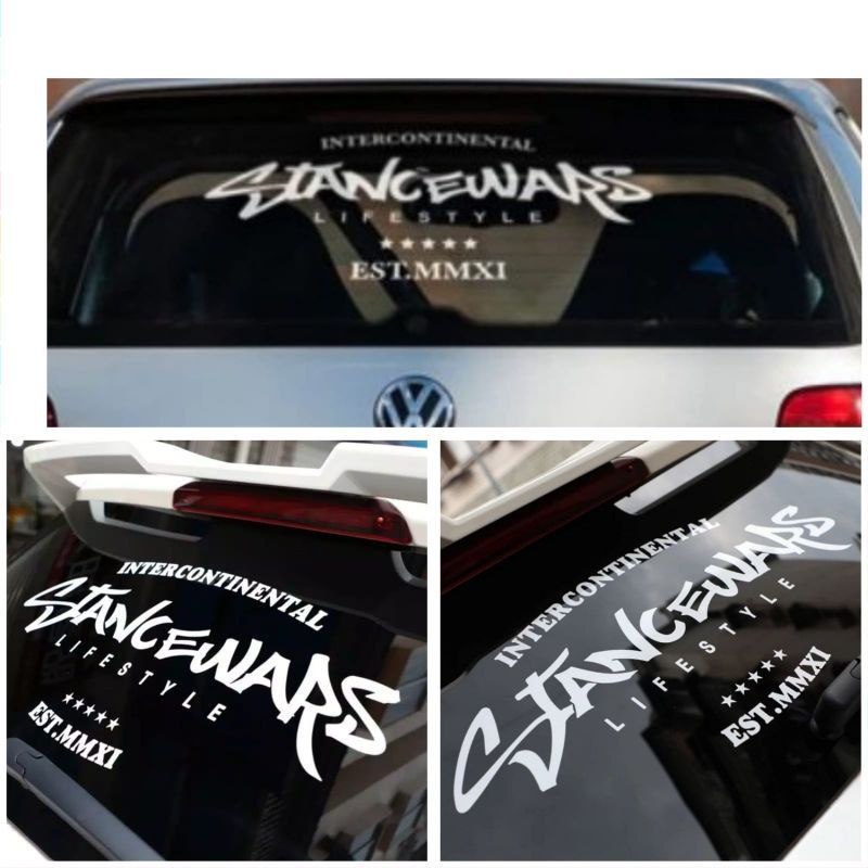 Stiker kaca mobil STANCEWARS // Stiker kaca belakang mobil