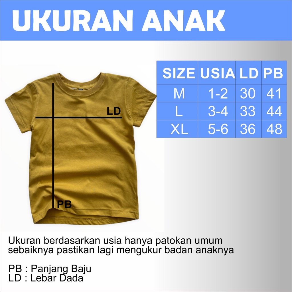 [Bayar di Tempat] Kaos Distro Anak / Kaos anak usia 1-6tahun / Kaos anak murah