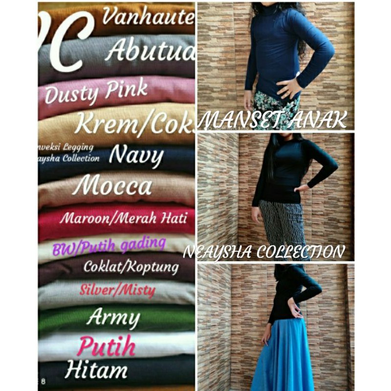 Manset anak kaos anak bahan spandek rayon super neaysha collection