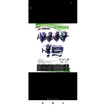 reel daido zodias 1000 2000 3000 4000 6000
