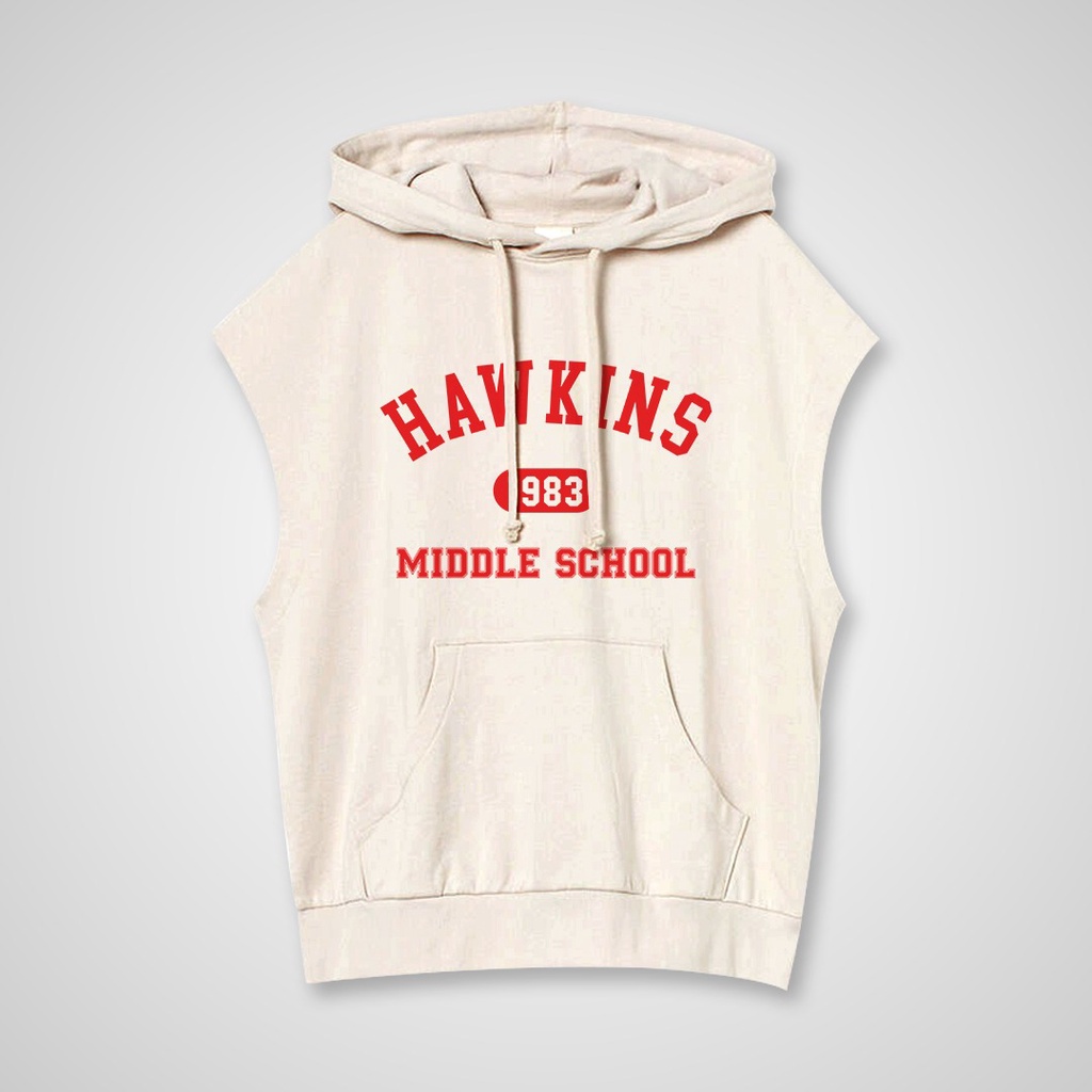 SLEEVELESS HOODIE ROMPI HAWKINS MIDLLE SCHOOL / HOODIE ROMPI UNISEX