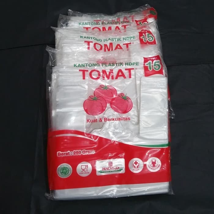Kantong Plastik Bening Kecil TOMAT/Kantong Kresek Bening/Plastik Kresek HDPE