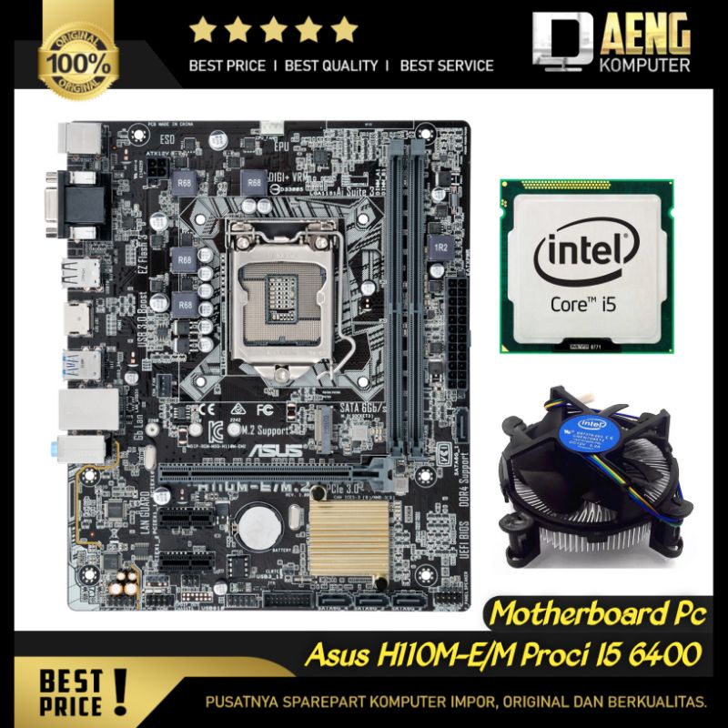 Jual Motherboard Mainboard Mobo Pc Merk Asus H110ME/M Socket 1151