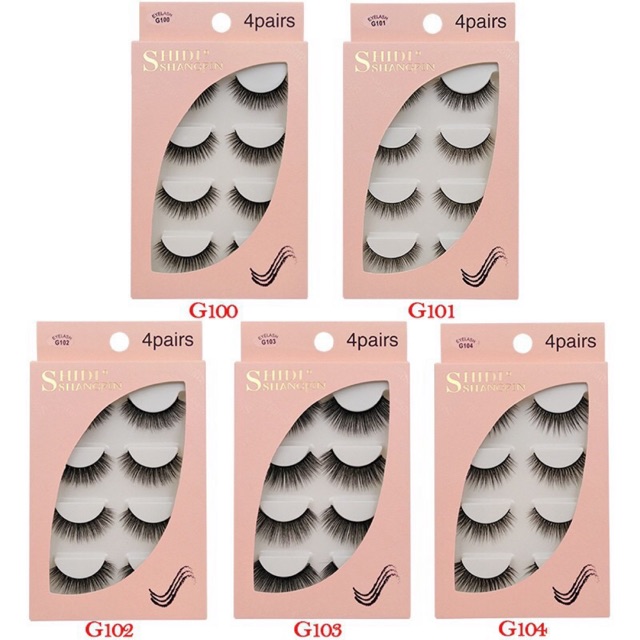 Bulu mata Palsu 3D / mink false eyelashes Shidi isi 4pasang/bulumata