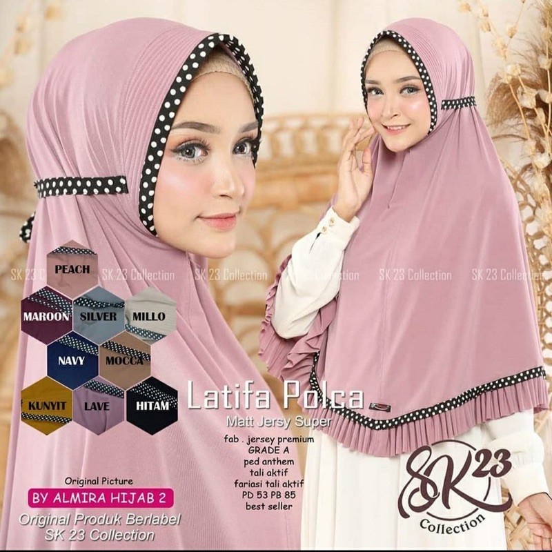 Khimar Jumbo Latifa/ Jilbab jumbo bagus murah