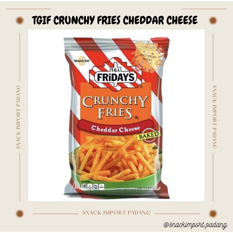 

TGI FRIDAYS Crunchy Fries Cheddar Cheese//Snack Import//