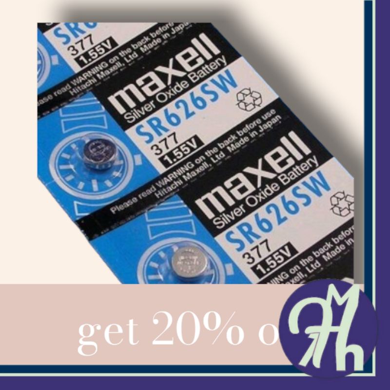 {HMN17} Original Baterai Battery Jam Tangan Maxell SR626 SR / LR 626 SR626SW