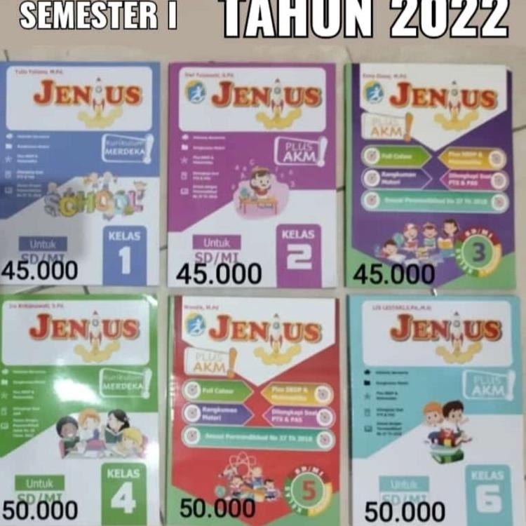 

H&C Buku JENIUS Semester 1 tahun 2022 SD/MI Kelas 1 2 3 4 5 6 //Tidak@mahal