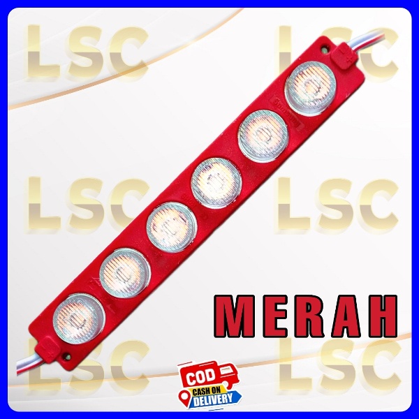 Lampu LED 6 mata jumbo panjang 12 volt- putih