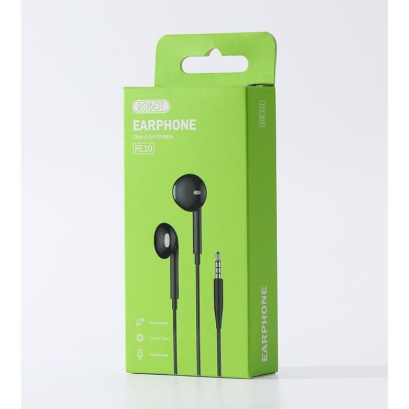 Headset ROBOT RE10 Wired Headset Wired Earphone Bass Android high Quality