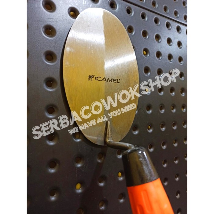 Camel Sendok Semen Bulat Stainless Gagang Karet Orange Termurah