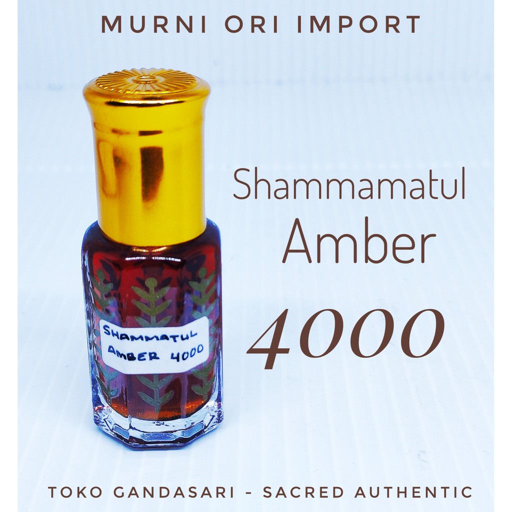 Bibit Parfum SHAMAMATUL AMBER 4000 Surrati 6 ml MURNI ORI IMPORT Non Alkohol minyak wangi surati