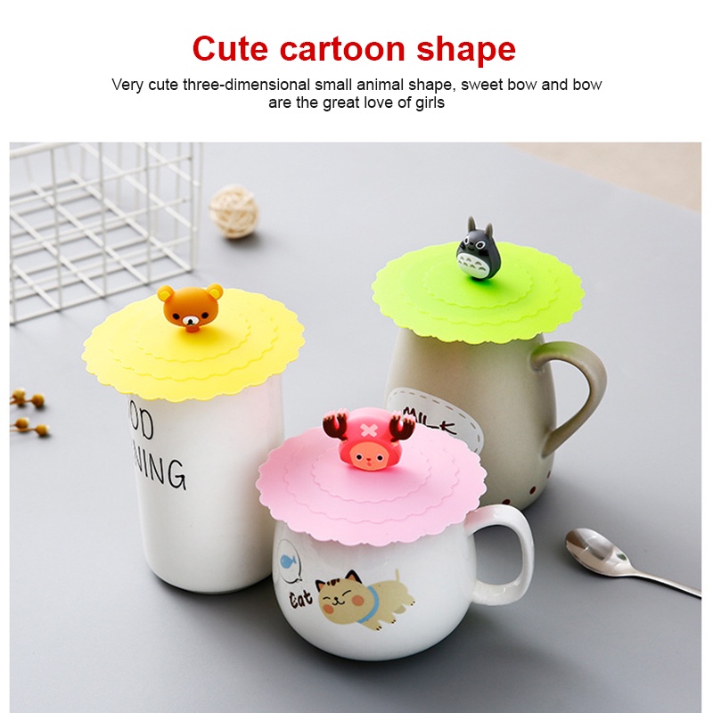 Creative silicone cup cover leak proof and dust-proof ceramic tea cup water cup cover sealed bowl cover multipurpose sealed fresh-keeping cover -OW-