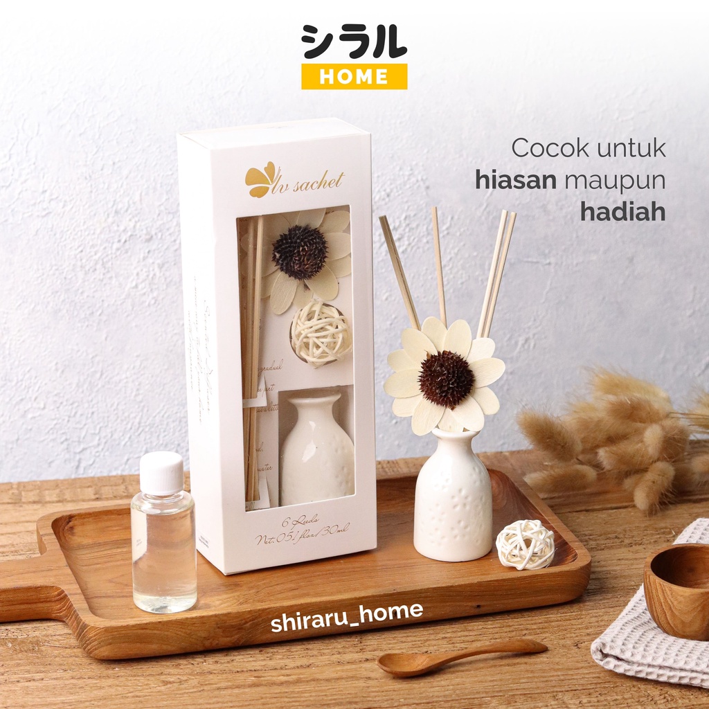 [30ml] Rattan Reed Diffuser Hampers Sidang Wisuda Souvenir Pernikahan Rattan Sticks Parfum Ruangan Pot Bunga