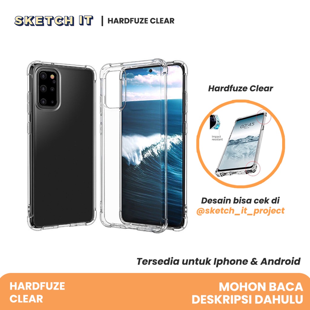 Custom Case Hardcase Fuze Clear (Bisa Custom Desain Sendiri / dari Katalog) tersedia untuk Casing Hp Iphone atau Android