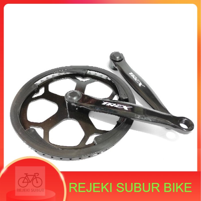 Crank single Hitam TREX 48T 48 T Sepeda BMX Mini Lipat dll