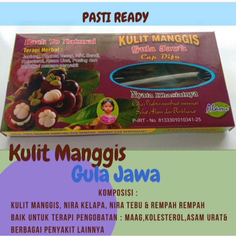 

GULA JAWA ESTRAK KULIT MANGGIS