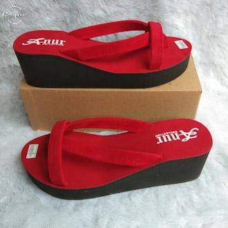 ANUR-SANDAL WANITA WEDGES SPON TERBARU CAPIT PALANG TINGGI 6 CM