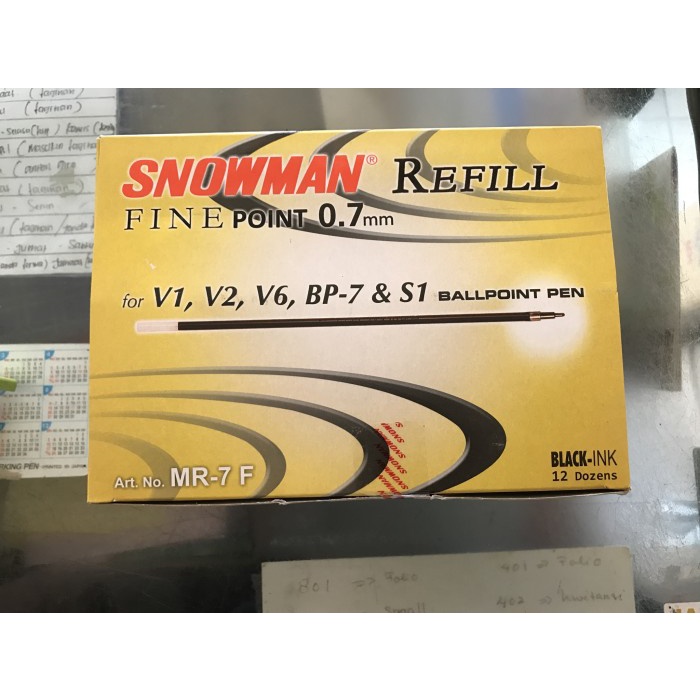 

snowman refill fine point 0.7 mm v1 v2 v6 bp-7 & s1 promo
