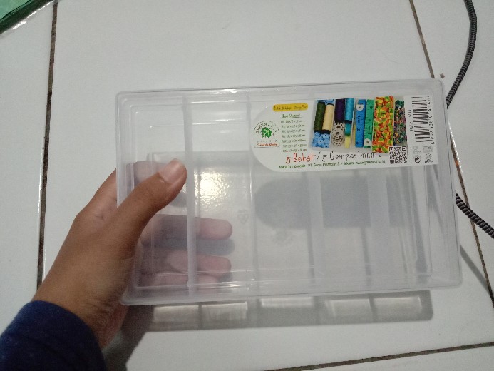 Kotak Perkakas Reiko 1414 Sekat 5 Green Leaf Storage Box Aksesoris