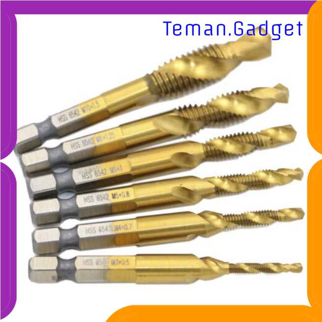 TG-DFA WALFRONT Mata Bor Drill Bit Countersink HSS M3-M10 6 PCS