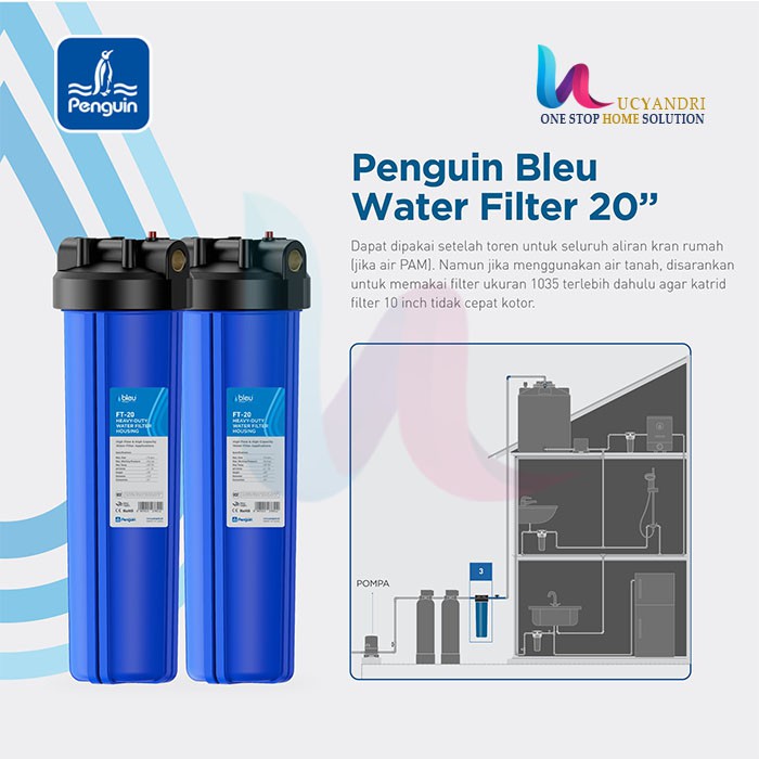 Penguin FB-20 CTO Filter Kotoran / Saringan Air, Tangki, Toren, Tandon